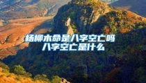 杨柳木命是八字空亡吗 八字空亡是什么