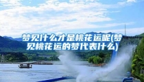 梦见什么才是桃花运呢(梦见桃花运的梦代表什么)