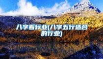 八字看行业(八字五行适合的行业)