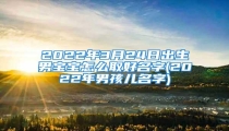 2022年3月24日出生男宝宝怎么取好名字(2022年男孩儿名字)