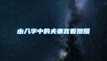 由八字中的夫妻宫看婚姻