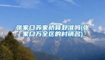 张家口苏家桥算卦准吗(张家口万全区的村镇名)