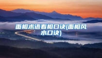 面相术语看相口诀(面相风水口诀)