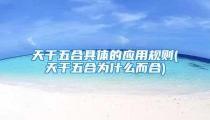 天干五合具体的应用规则(天干五合为什么而合)