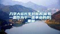 八字大运长生对照表(能有一番作为干一番事业的命)_重复