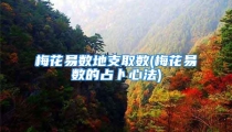 梅花易数地支取数(梅花易数的占卜心法)