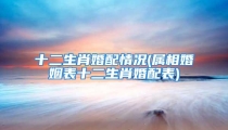 十二生肖婚配情况(属相婚姻表十二生肖婚配表)