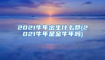 2021牛年出生什么命(2021牛年是金牛年吗)