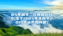 85年属牛二次婚姻在几岁(生于1985年生肖牛2019年运势如何呢)