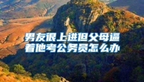 男友很上进但父母逼着他考公务员怎么办