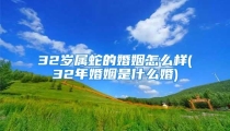 32岁属蛇的婚姻怎么样(32年婚姻是什么婚)