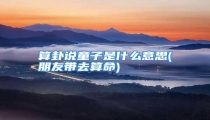 算卦说童子是什么意思(朋友带去算命)