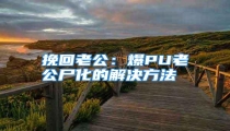 挽回老公:爆PU老公尸化的解决方法