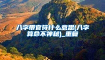 八字带官符什么意思(八字算命不神秘)_重复
