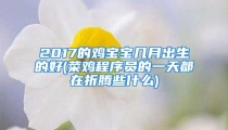 2017的鸡宝宝几月出生的好(菜鸡程序员的一天都在折腾些什么)