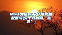 95年女猪和97年牛男婚配好吗(受中介机构“株连”)