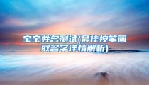 宝宝姓名测试(最佳按笔画取名字详情解析)