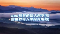 wow搞笑的猎人名字(魔兽世界骂人举报有用吗)