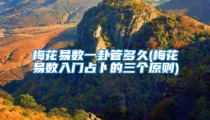 梅花易数一卦管多久(梅花易数入门占卜的三个原则)