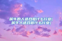 属牛的人适合做什么行业(属牛人适合做什么行业)