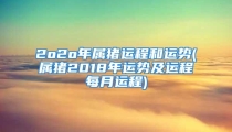 2o2o年属猪运程和运势(属猪2018年运势及运程每月运程)