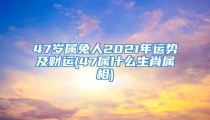 47岁属兔人2021年运势及财运(47属什么生肖属相)