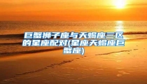 巨蟹狮子座与天蝎座三区的星座配对(星座天蝎座巨蟹座)