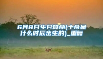 6月8日生日算命(土命是什么时辰出生的)_重复