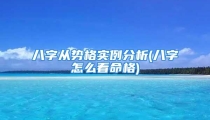 八字从势格实例分析(八字怎么看命格)