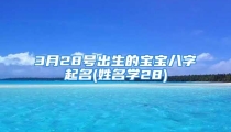 3月28号出生的宝宝八字起名(姓名学28)