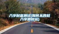 八字财富测试(如何从四柱八字测财运)