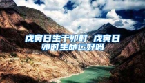 戊寅日生于卯时 戊寅日卯时生命运好吗