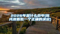 2026年是什么命年(陈戍源看似一个正确的决定)