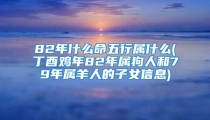 82年什么命五行属什么(丁酉鸡年82年属狗人和79年属羊人的子女信息)