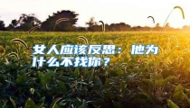女人应该反思：他为什么不找你？