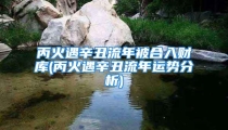 丙火遇辛丑流年被合入财库(丙火遇辛丑流年运势分析)