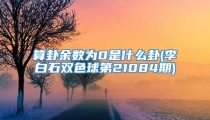 算卦余数为0是什么卦(李白石双色球第21084期)
