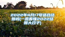 2022年4月17号适合结婚吗(一图看懂2022结婚大日子)