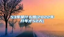 53年是什么婚(2022年开年才52天)
