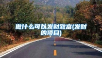做什么可以发财致富(发财的项目)