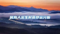属狗人出生时辰命运分析