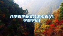 八字看学业文凭怎么看(八字看学历)