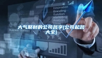 大气聚财的公司名字(公司起名大全)