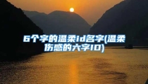 6个字的温柔id名字(温柔伤感的六字ID)
