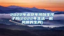 2022年本命年可以生孩子吗(2022年生活一帆风顺的生肖)