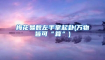 梅花易数左手掌起卦(万物皆可“算”)