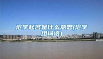 沧字起名是什么意思(沧字组词语)
