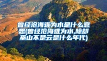 曾经沧海难为水是什么意思(曾经沧海难为水,除却巫山不是云是什么年代)