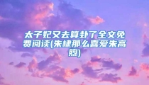 太子妃又去算卦了全文免费阅读(朱棣那么喜爱朱高煦)