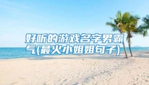 好听的游戏名字男霸气(最火小姐姐句子)